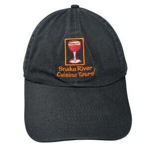 Snake River Cuisine Tours Slideback Baseball Cap Black OS Bullet Line Headwear